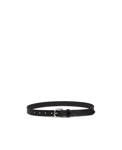 Isabel Marant Zap Leather Belt In Black
