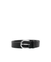 Isabel Marant Zap Leather Belt In Black