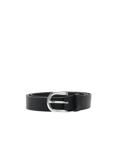 Isabel Marant Zap Leather Belt In Black