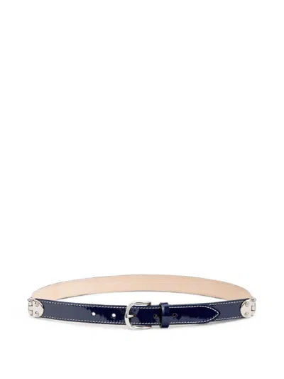 Isabel Marant Zap Leather Belt In Blue