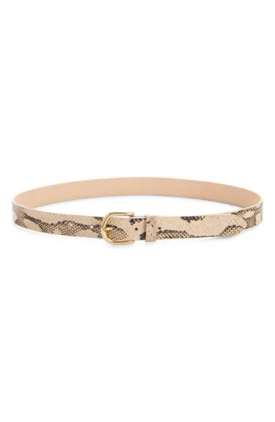 Isabel Marant Zap Snakeskin Embossed Belt In Sahara 10sa