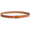 Isabel Marant Zap Stud Leather Belt In Natural