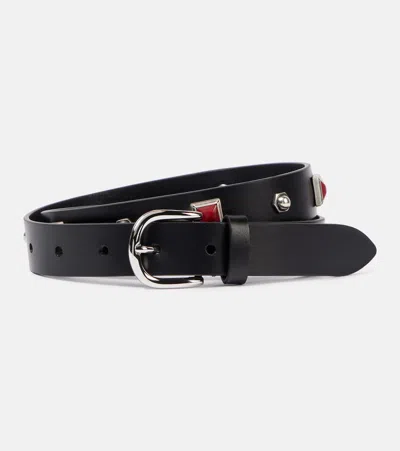 Isabel Marant Zap Studded Leather Belt In Black