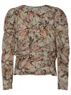 Isabel Marant 'zarga' Beige Silk Blouse Women In Beige
