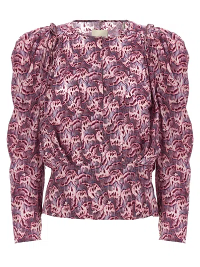 Isabel Marant Zarga Blouse In Plum