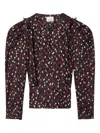 Isabel Marant Zarga Polka-dot Blouse In Black