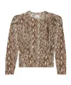 Isabel Marant Women's Zarga Printed Silk Top In Nude