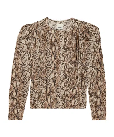 ISABEL MARANT ISABEL MARANT ZARGA PLEATED PRINTED BLOUSE