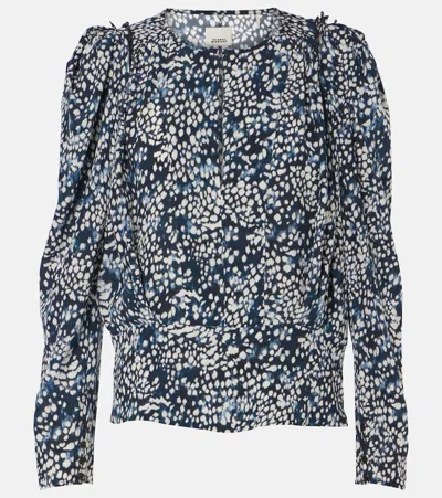 Isabel Marant Zarga Printed Silk-blend Blouse In Multicoloured