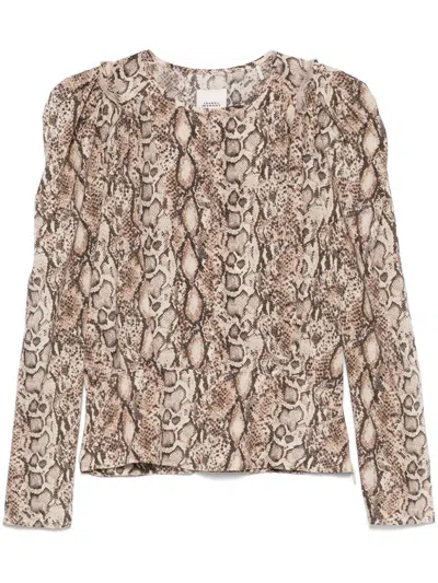 ISABEL MARANT ISABEL MARANT ZARGA PRINTED SILK TOP