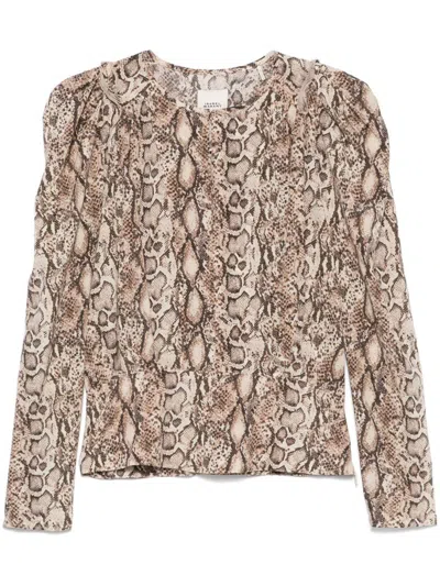 ISABEL MARANT ISABEL MARANT ZARGA PRINTED SILK TOP