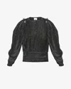 Isabel Marant Zarga Blouse In Black Viscose In Black