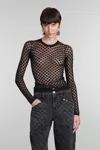 Isabel Marant Zavia Openwork Knit Top In Black