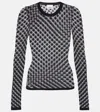 Isabel Marant Zavia Open Knit Crewneck Sweater In Black