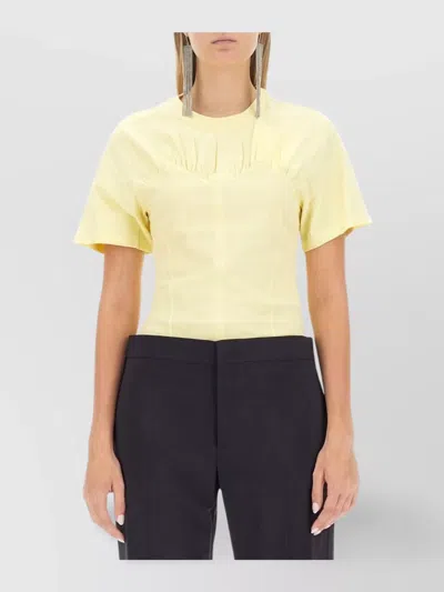 Isabel Marant Zazie Crew Neck Fitted Silhouette T-shirt In Yellow