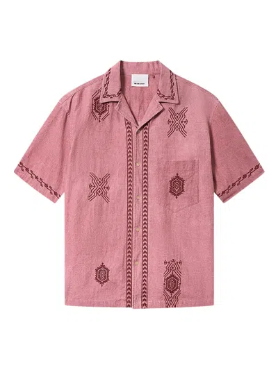 Isabel Marant Zekim Embroidered Shirt In Pink