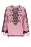 Isabel Marant Zelda Embroidered Matka Silk Top In Pink