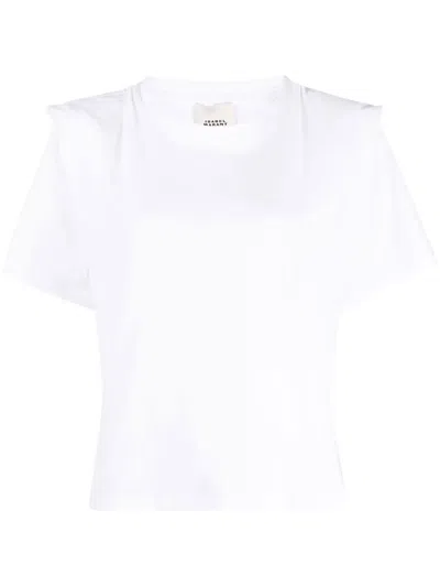 Isabel Marant Layered-detail Cotton T-shirt In White