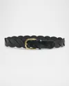 Isabel Marant Zigza Leather Belt In Black