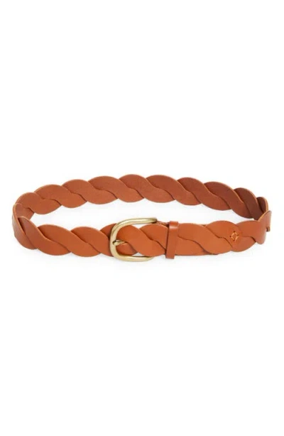 Isabel Marant Zigza Woven Leather Belt In Natural 23nl