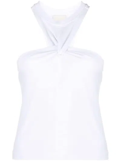 Isabel Marant Zineba Knotted Tank Top In Weiss