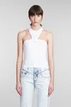 Isabel Marant Zineba Triangle Cutout Cotton Top In White