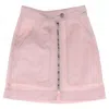 Isabel Marant Zip Front Mini Skirt In Pink Cotton