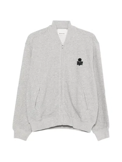 Isabel Marant Zip Logo Jacket In Gray