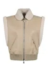 Isabel Marant Zip-up Cropped Sleeveless Gilet In White