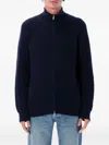 Isabel Marant Zip-up High-neck Knitted Cardigan In Blue