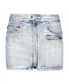 ISABEL MARANT ZIP-UP MINI DENIM SKIRT