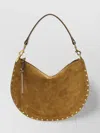 Isabel Marant Zipped Studded Suede Shoulder Bag