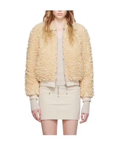 Isabel Marant Zipper Pilot Jacket In Nude