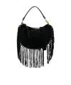 Isabel Marant Soft Fringe Zip Crossbody Bag In Black