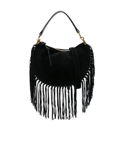 Isabel Marant Zipper Shoulder Bag In Black