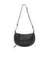 Isabel Marant Marant Oskan Moon Shoulder Bag With Studs In Black