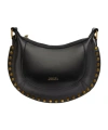 Isabel Marant Marant Oskan Moon Shoulder Bag With Studs In Black