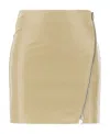 Isabel Marant Cappuccino Nappa Leather Mini Skirt In Nude
