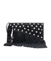 Isabel Marant Womens Black Faro Suede Clutch Bag In Black