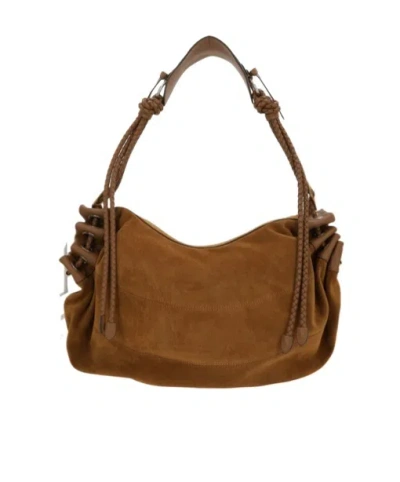 Isabel Marant Medium Maia Braided-strap Suede Shoulder Bag In Brown
