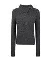 Isabel Marant Zippered Sweater In Dark Grey