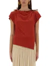 Isabel Marant Asymmetric Hem Bow Detail T-shirt