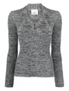Isabel Marant Zoria Knitted Top In Gray
