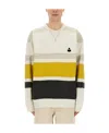 Isabel Marant Meyoan Oversize Stripe Crewneck Sweatshirt In White