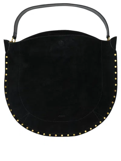 Isabel Marant Oskan Suede Hobo Bag In Black
