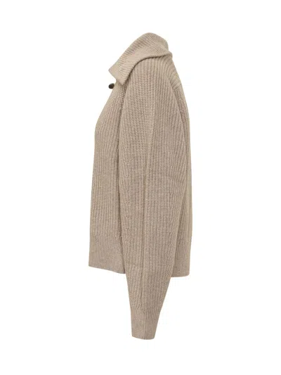 Isabel Marant -style Miranda Pullover Sweater In Beige
