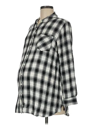 Pre-owned Isabel Maternity 3/4 Sleeve Blouse In Gray
