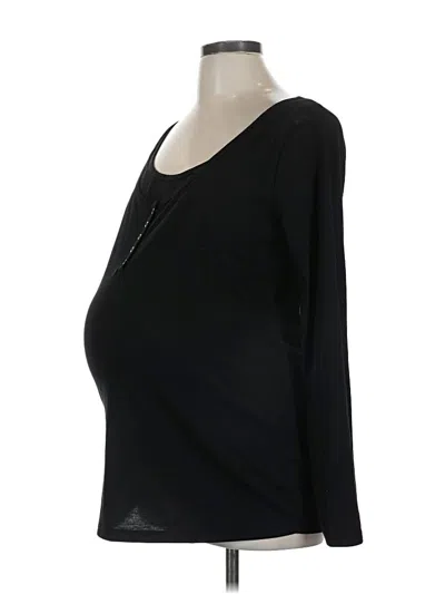 Pre-owned Isabel Maternity 3/4 Sleeve T-shirt In Black