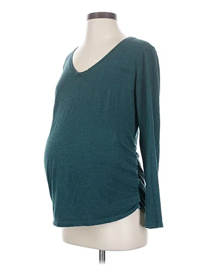 Pre-owned Isabel Maternity 3/4 Sleeve T-shirt In Blue