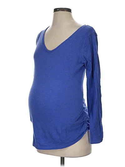 Pre-owned Isabel Maternity 3/4 Sleeve T-shirt In Blue